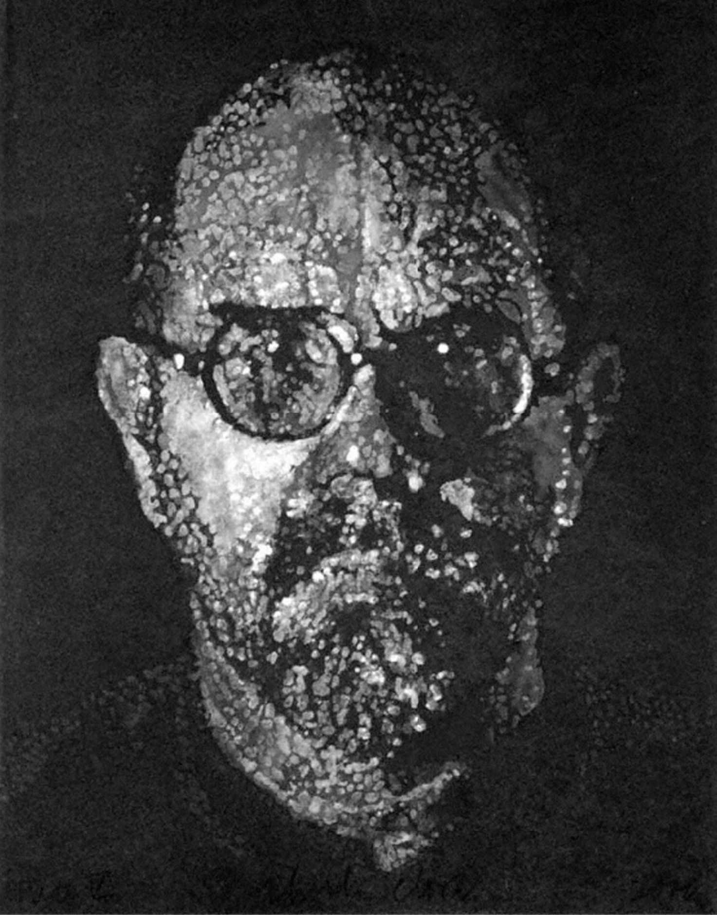 Chuck Close – Self Portrait / Pulp / Pochoir, 2000 – Mischtechnik