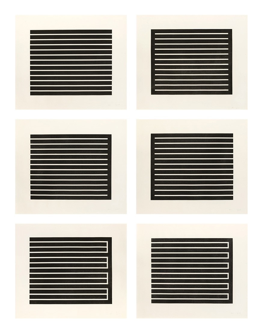 Donald Judd – Untitled (set of 6), 1980 – Aquatinte