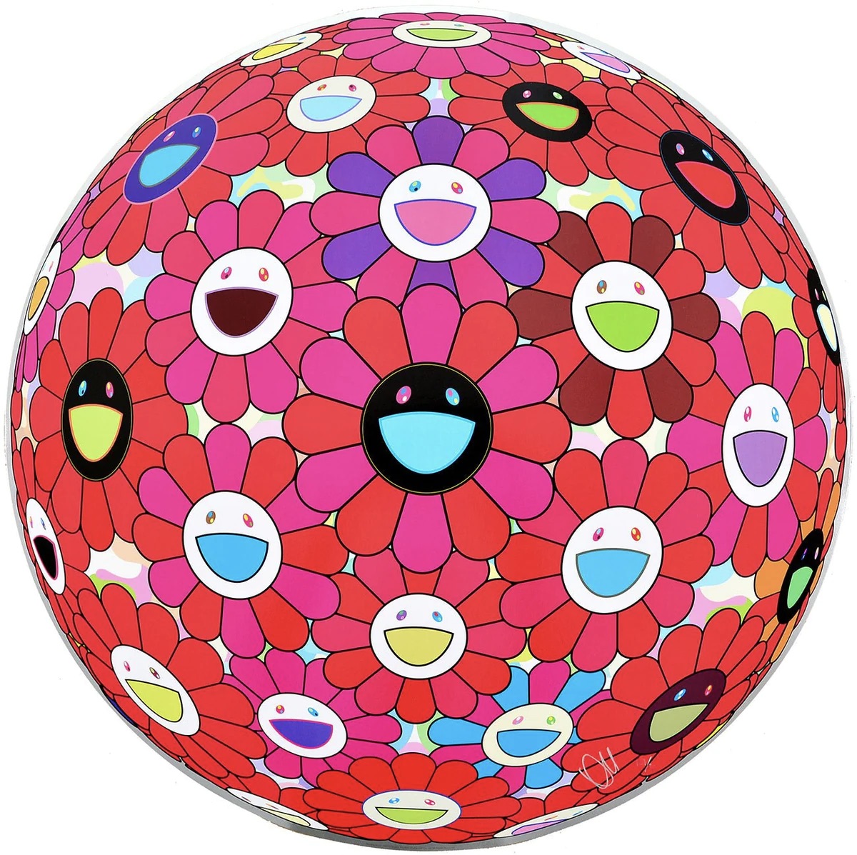 Takashi Murakami – Flower ball - Burning blood, 2018 – Lithografie