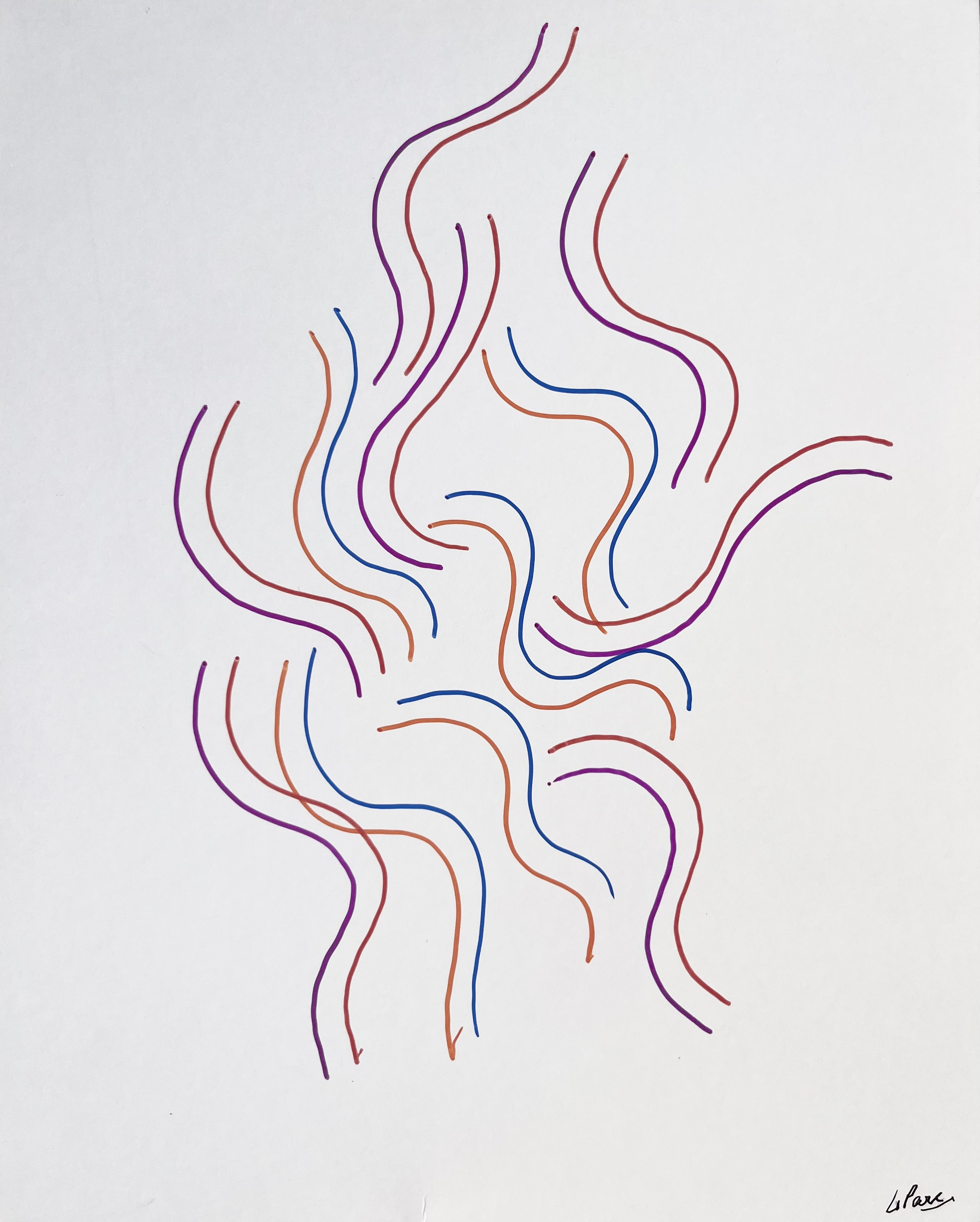 Julio Le Parc – Dessin Infinie 18, 2022 – Marqueur