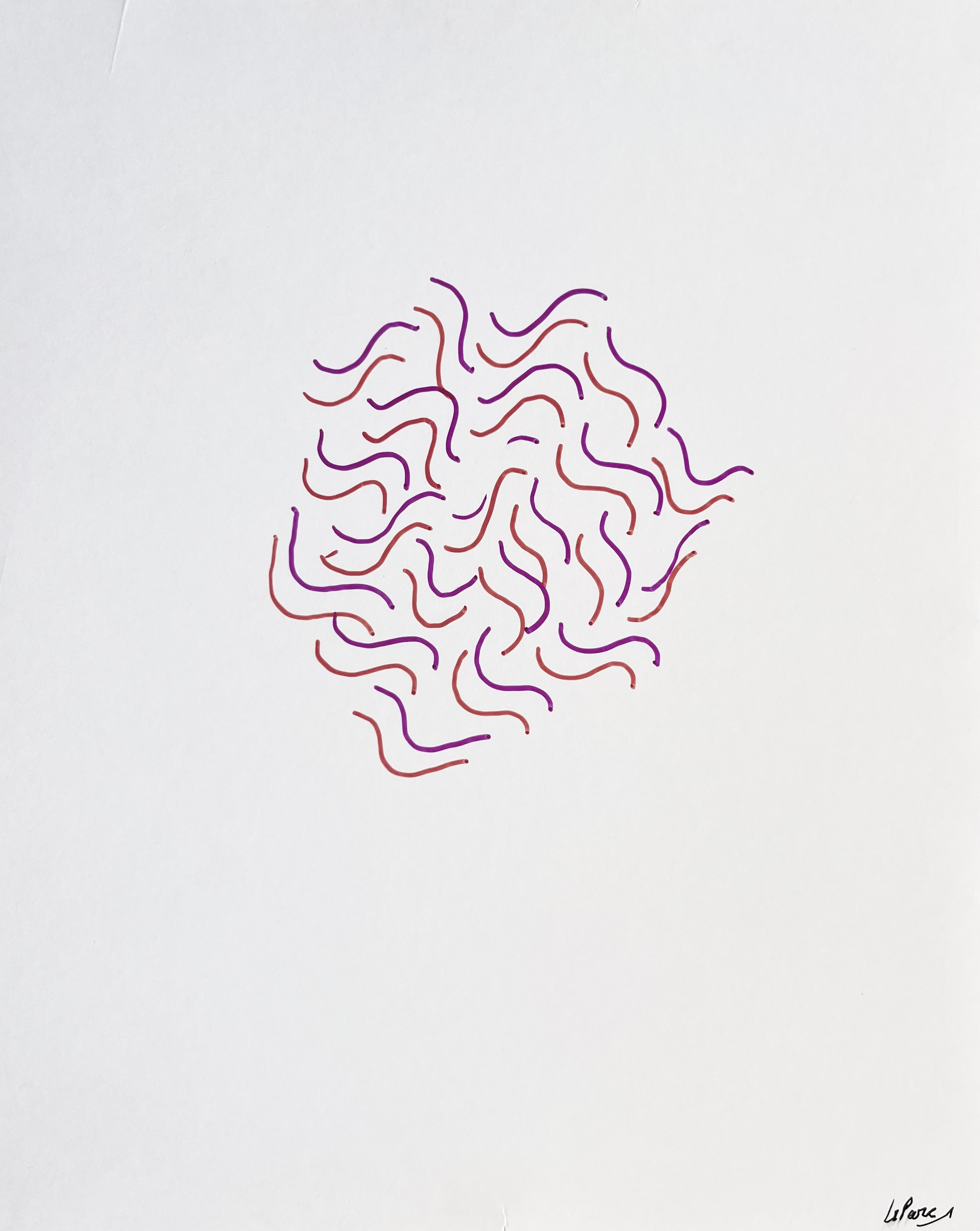 Julio Le Parc – Dessin Infinie 23, 2022 – Marqueur