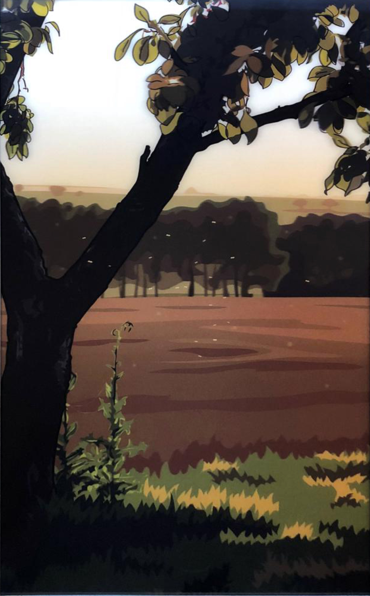 Julian Opie – French Landscapes: Evening Sun, 2013 – Imprimante a jet