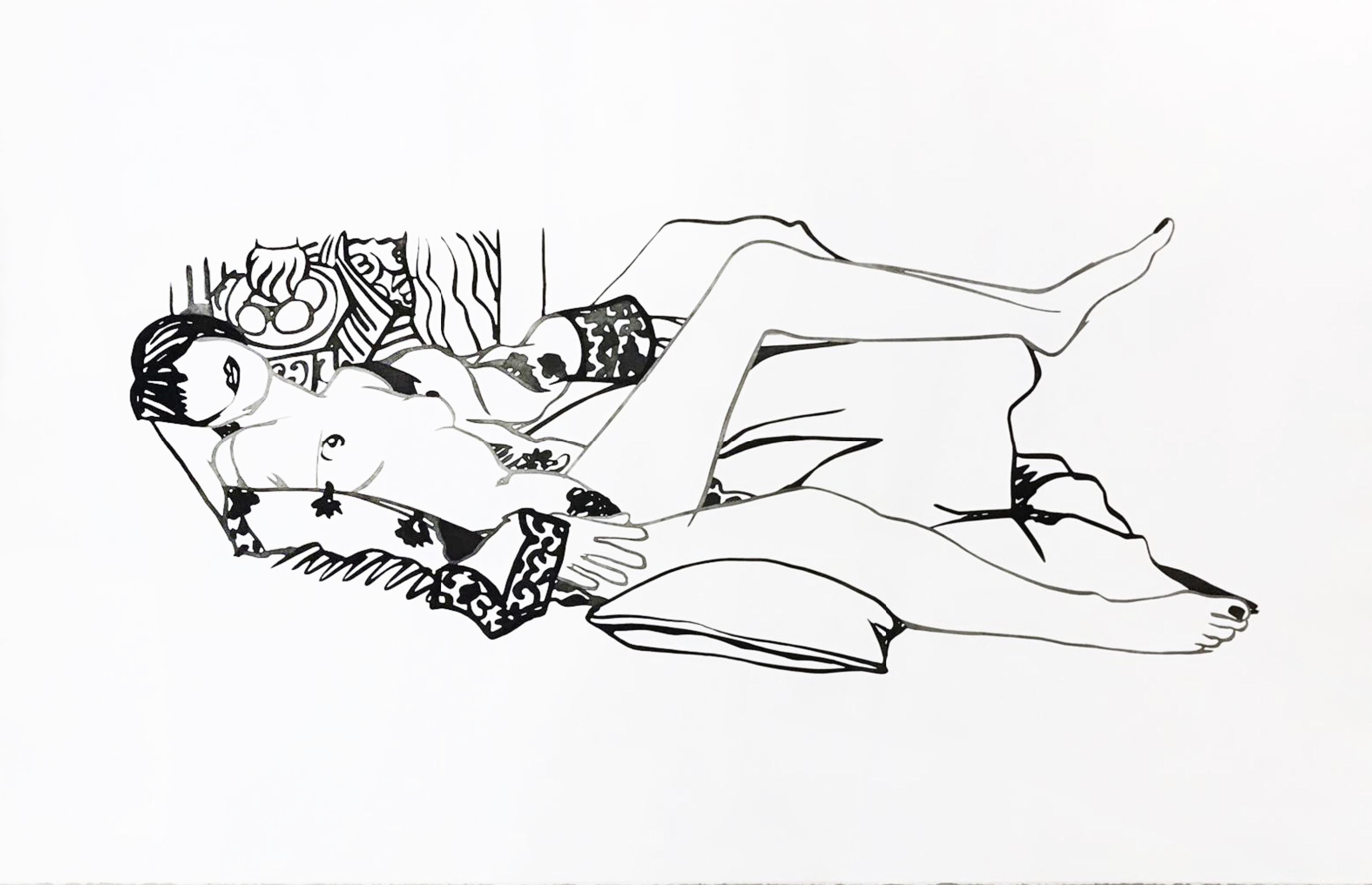 Tom Wesselmann – Monica Nude with Purple Robe, 1990 – Técnica mixta