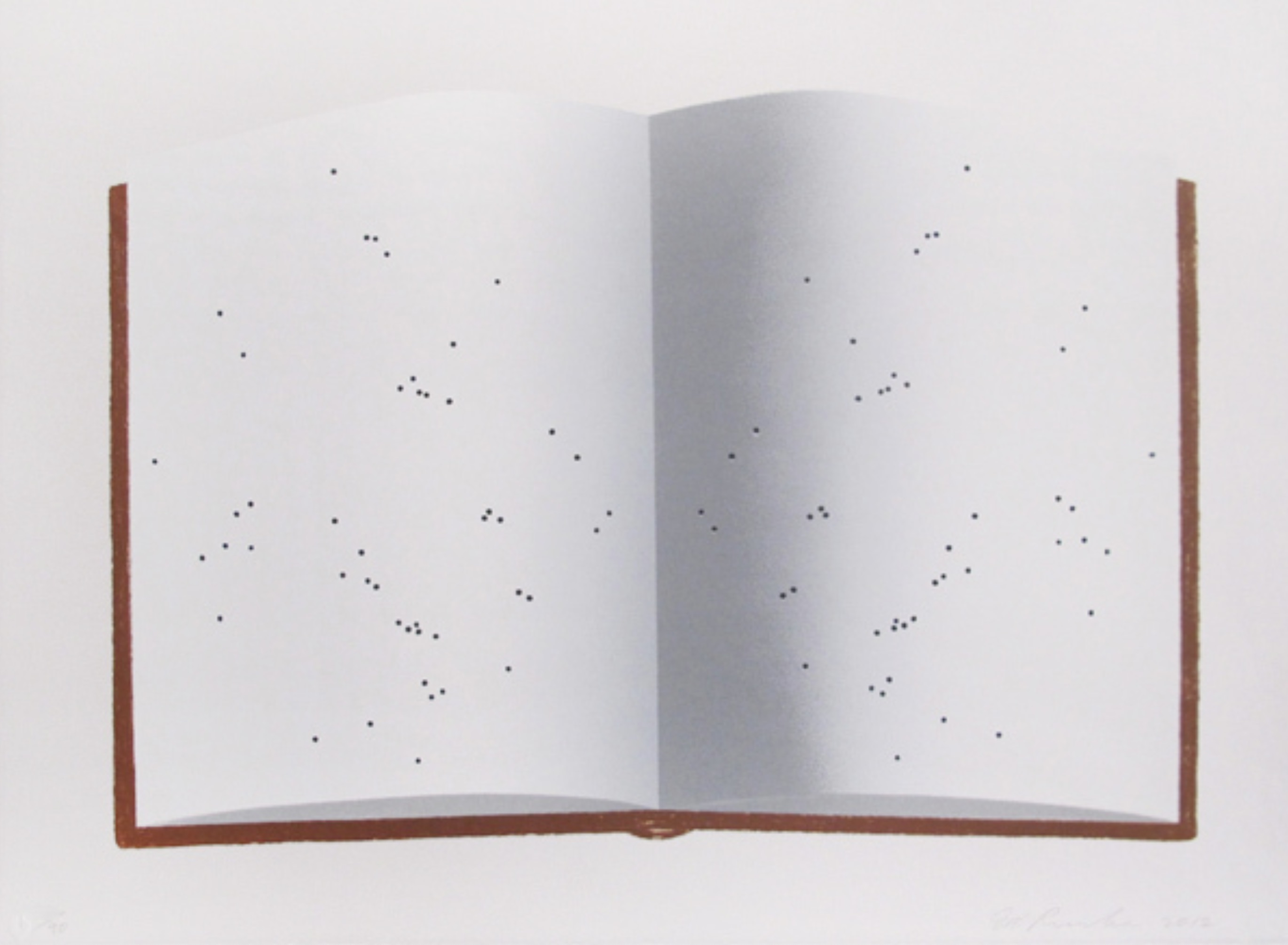 Ed Ruscha – Open Book With Worm Holes, 2012 – Lithographie