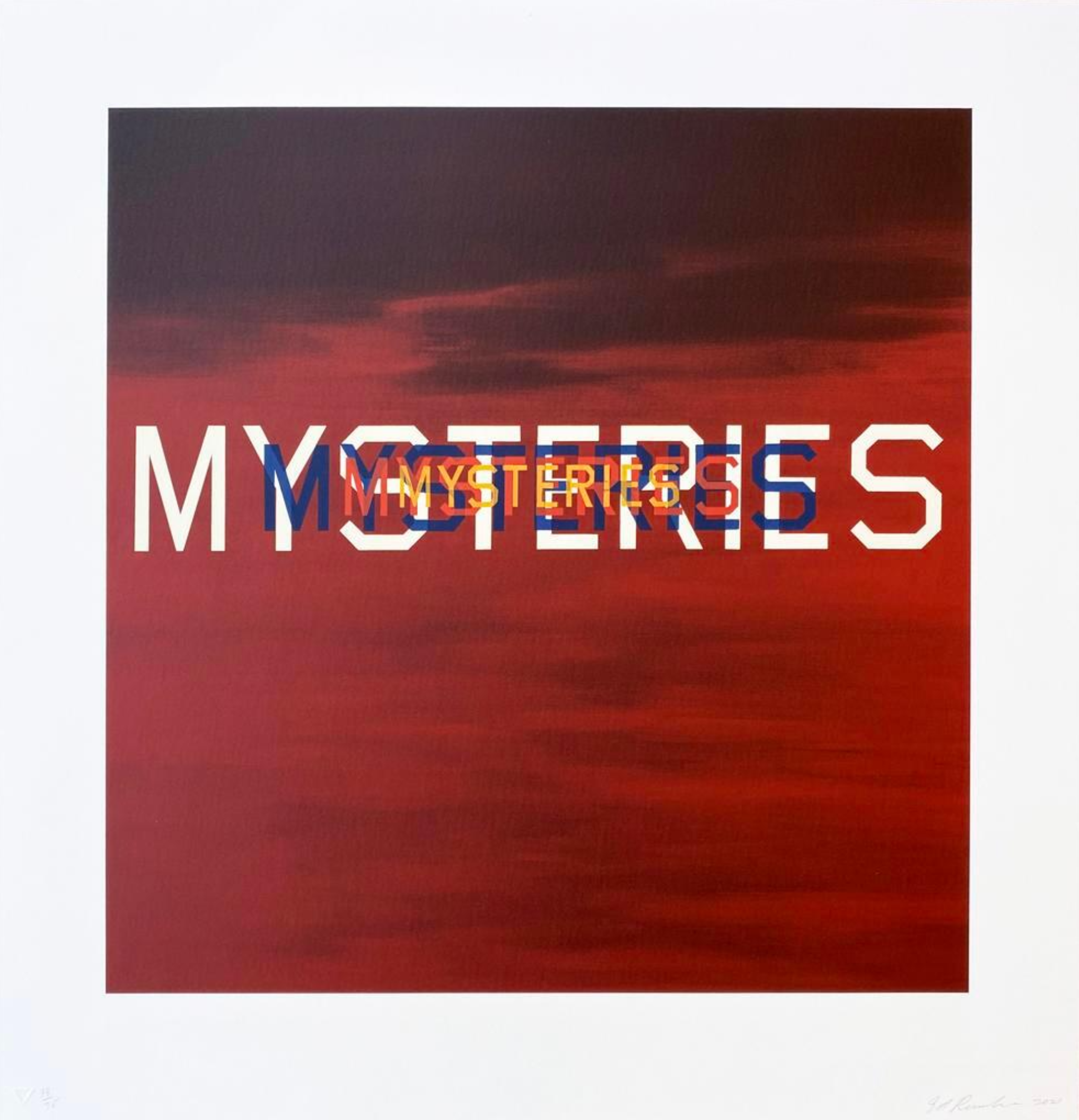 Ed Ruscha – Mysteries, 2021 – Lithograph