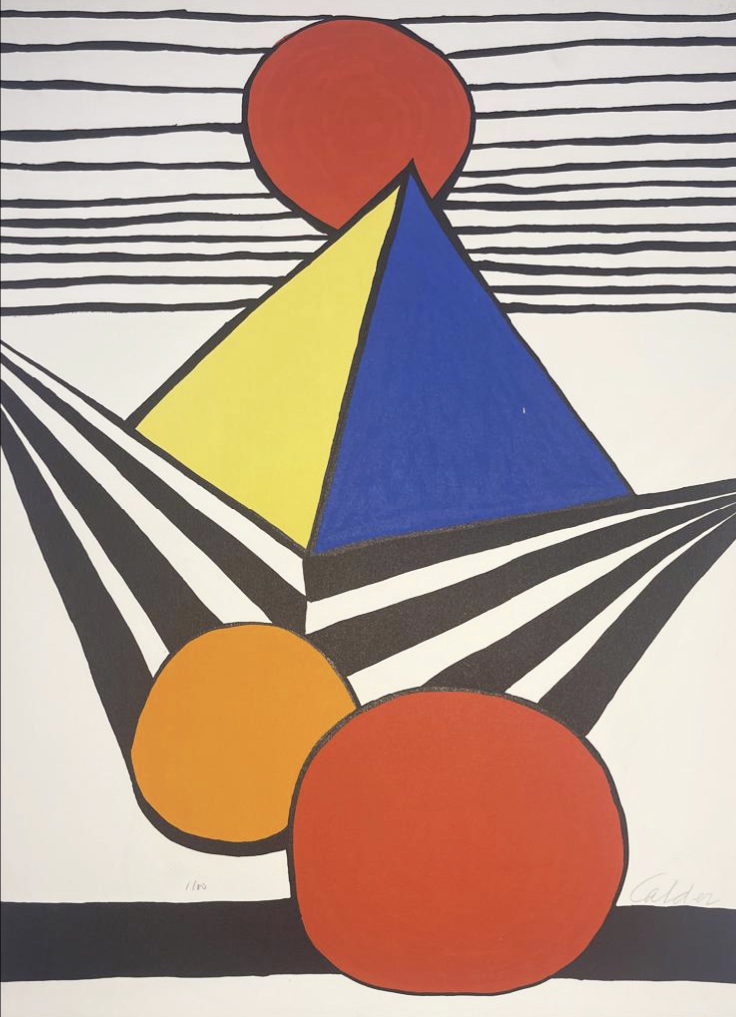 Alexander Calder – La pointe du progrès (from La Memoire Elementaire), 1976 – Lithografie