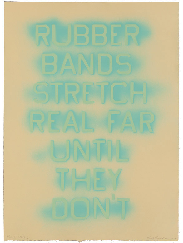 Ed Ruscha – Rubber Bands (State II), 2017 – Litografía