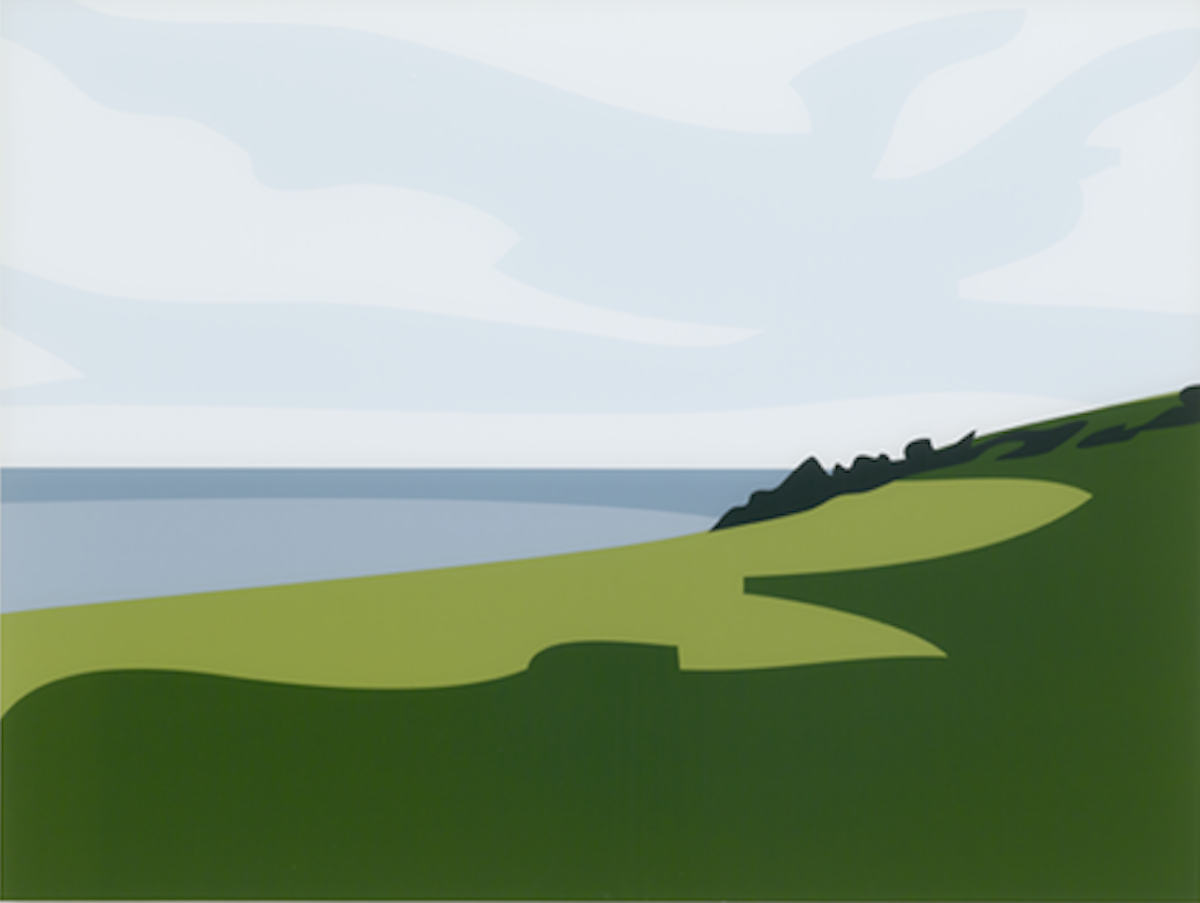 Julian Opie – Cornish Coast 1: Lantivet Coast, 2017 – Mixed média
