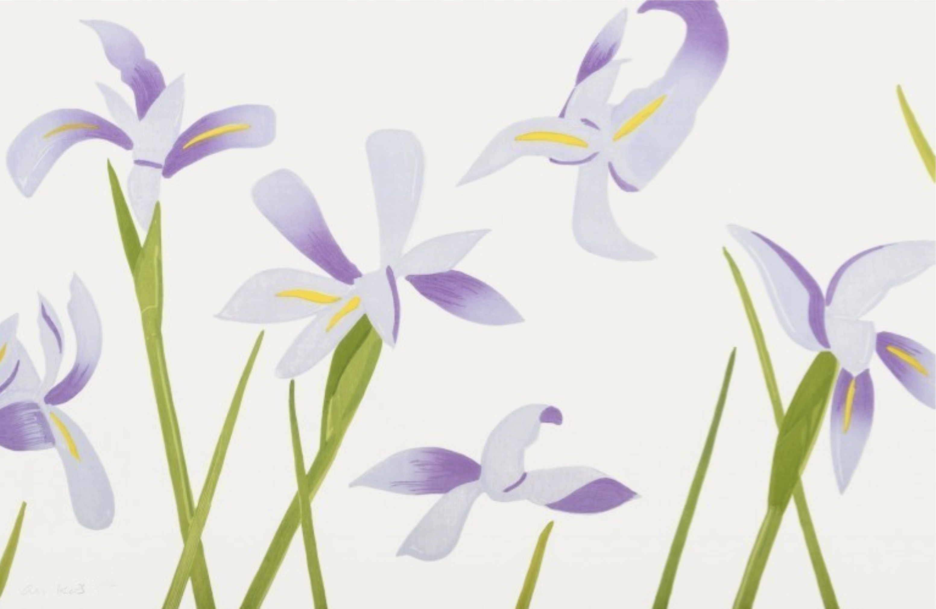 Alex Katz – Blue Flags, 2014 – Holzschnitt