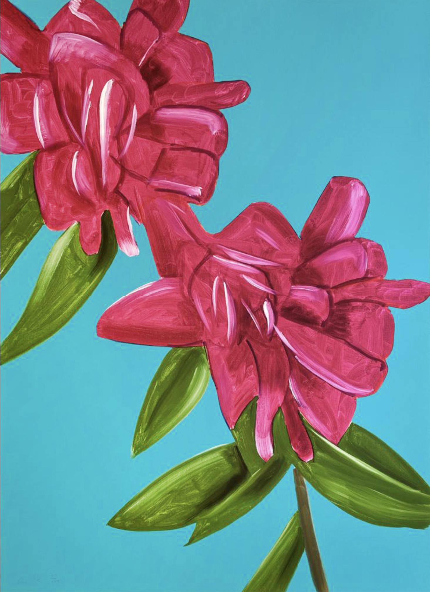 Alex Katz – Peonies from The Flowers Portfolio, 2021 – Archival Print