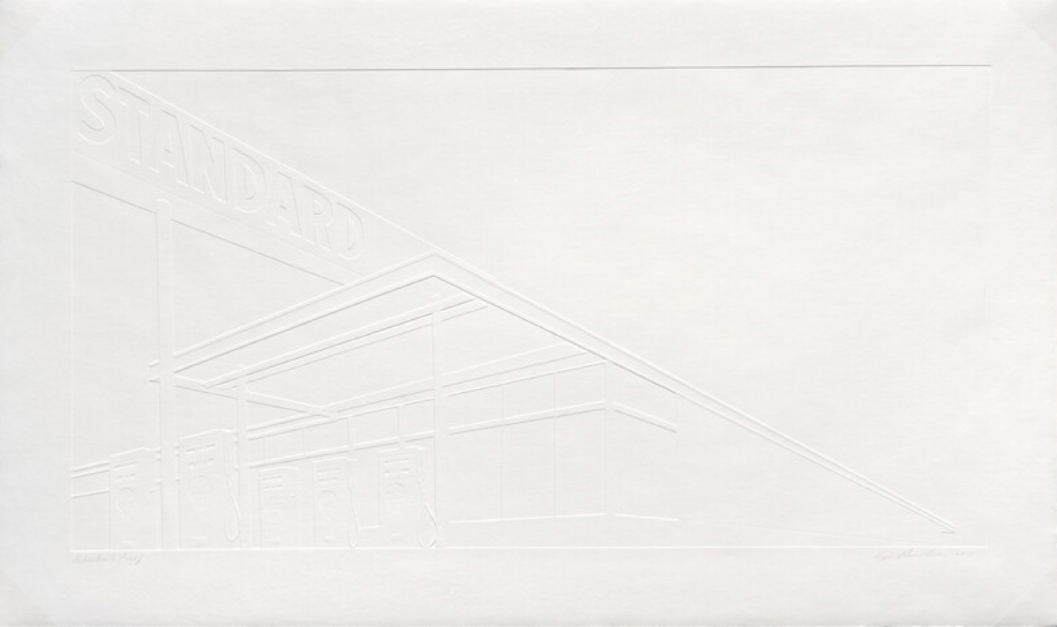 Ed Ruscha – Ghost Station, 2011 – Reliefdruck