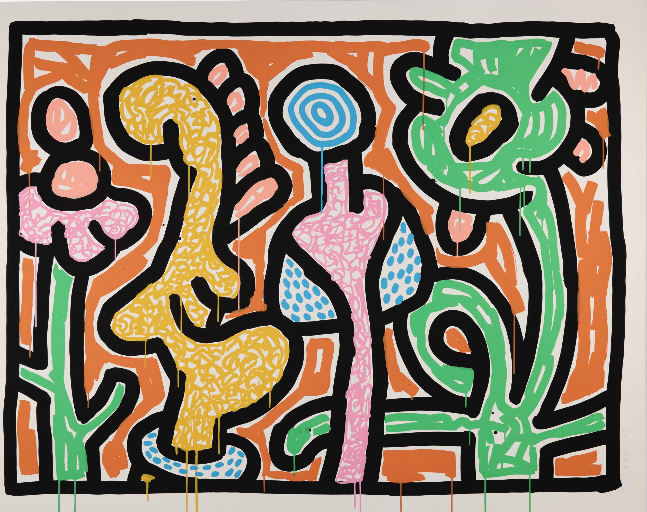 Keith Haring – Flowers IV, 1990 – Siebdruck