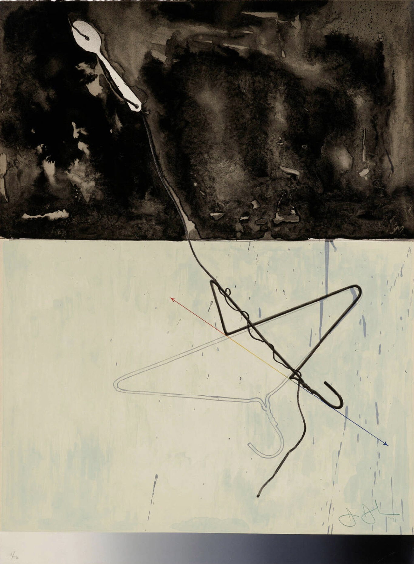 Jasper Johns – Coathanger and Spoon, 1971 – Litografía