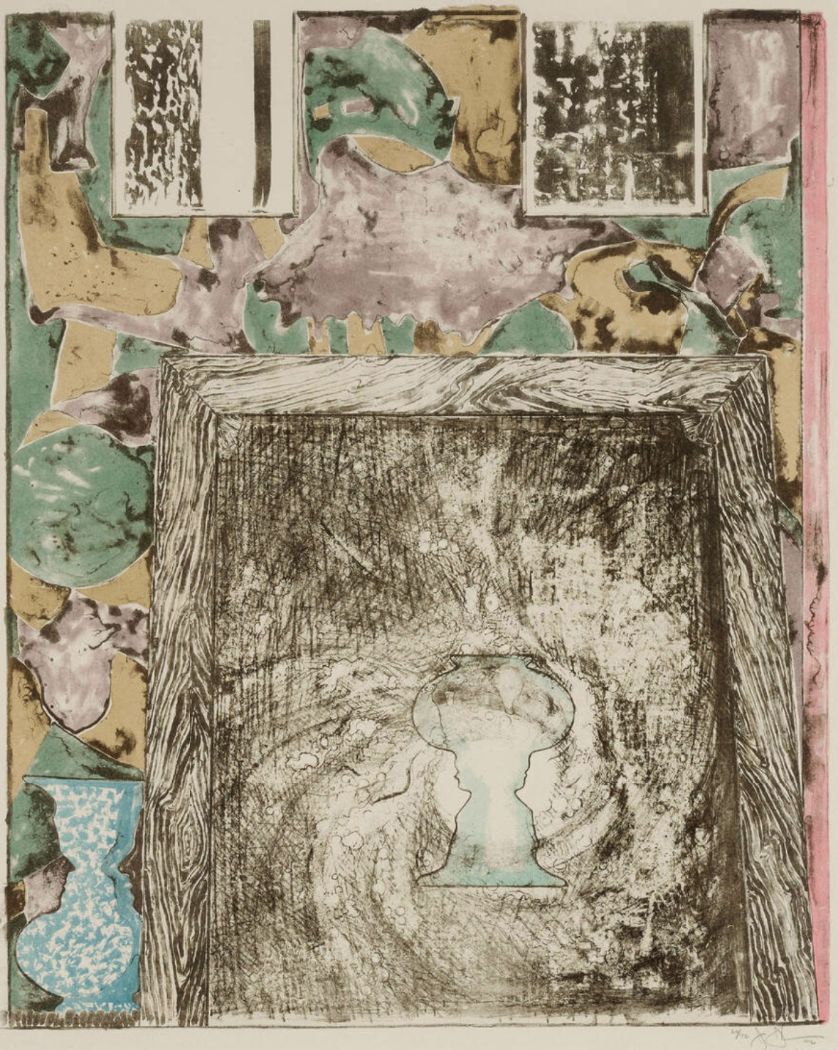 Jasper Johns – Untitled (Shattered Vessel), 1992 – Lithograph