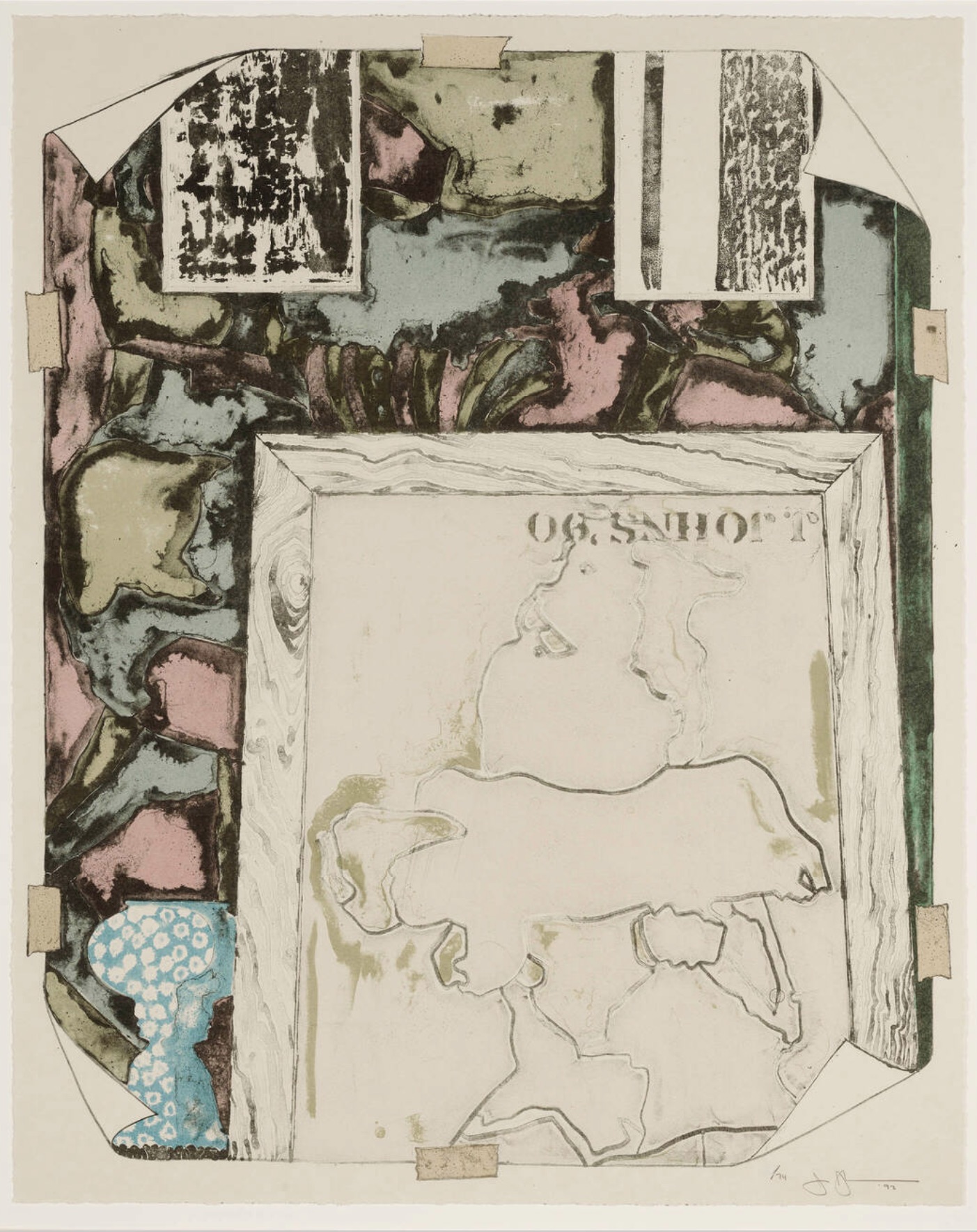 Jasper Johns – Untitled (Faded Impressions), 1992 – Lithograph