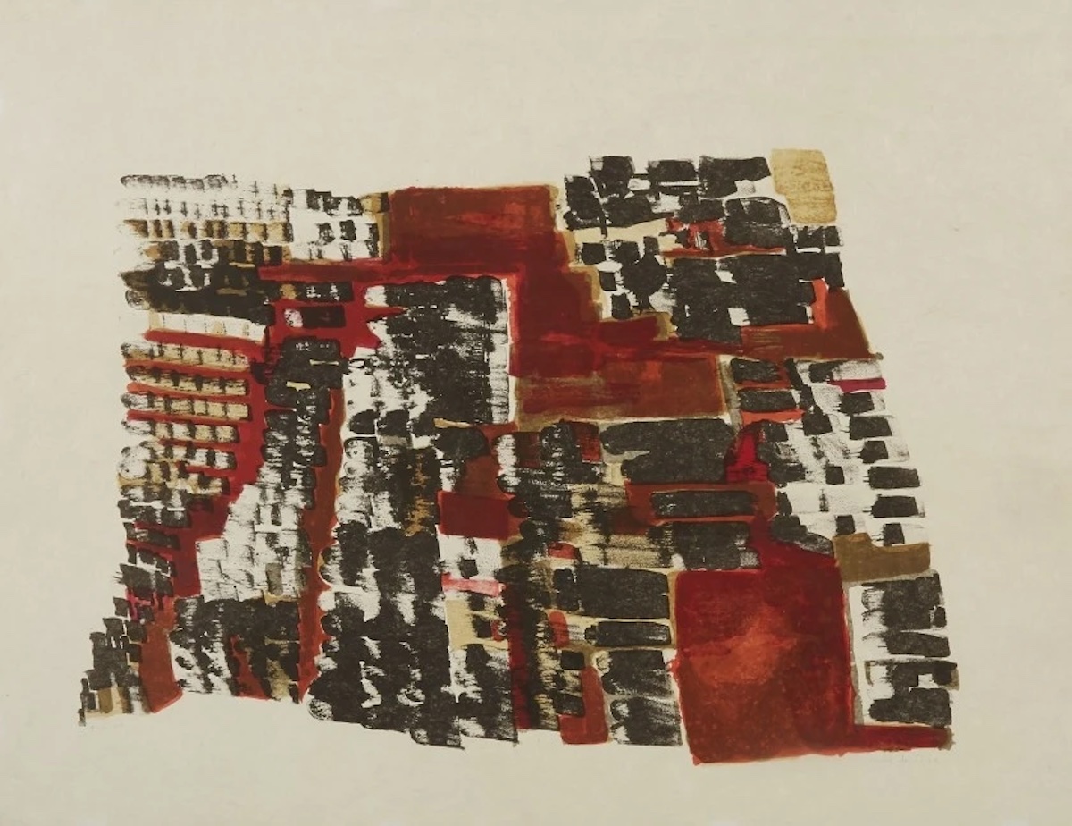 Helena Vieira da Silva – Azteque (Tumulus), 1971 – Lithographie