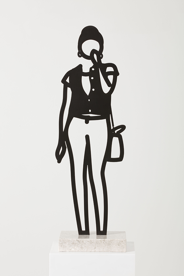 Julian Opie – Denim Waistcoat: Boston Statuette, 2020 – Brons