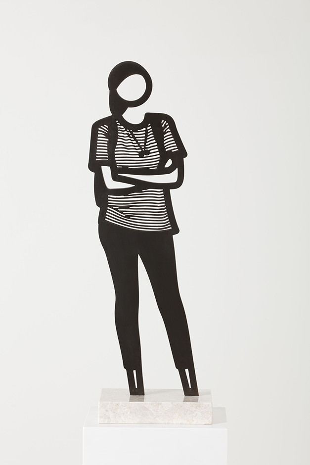 Julian Opie – Cap: Boston Statuette, 2020 – Bronze