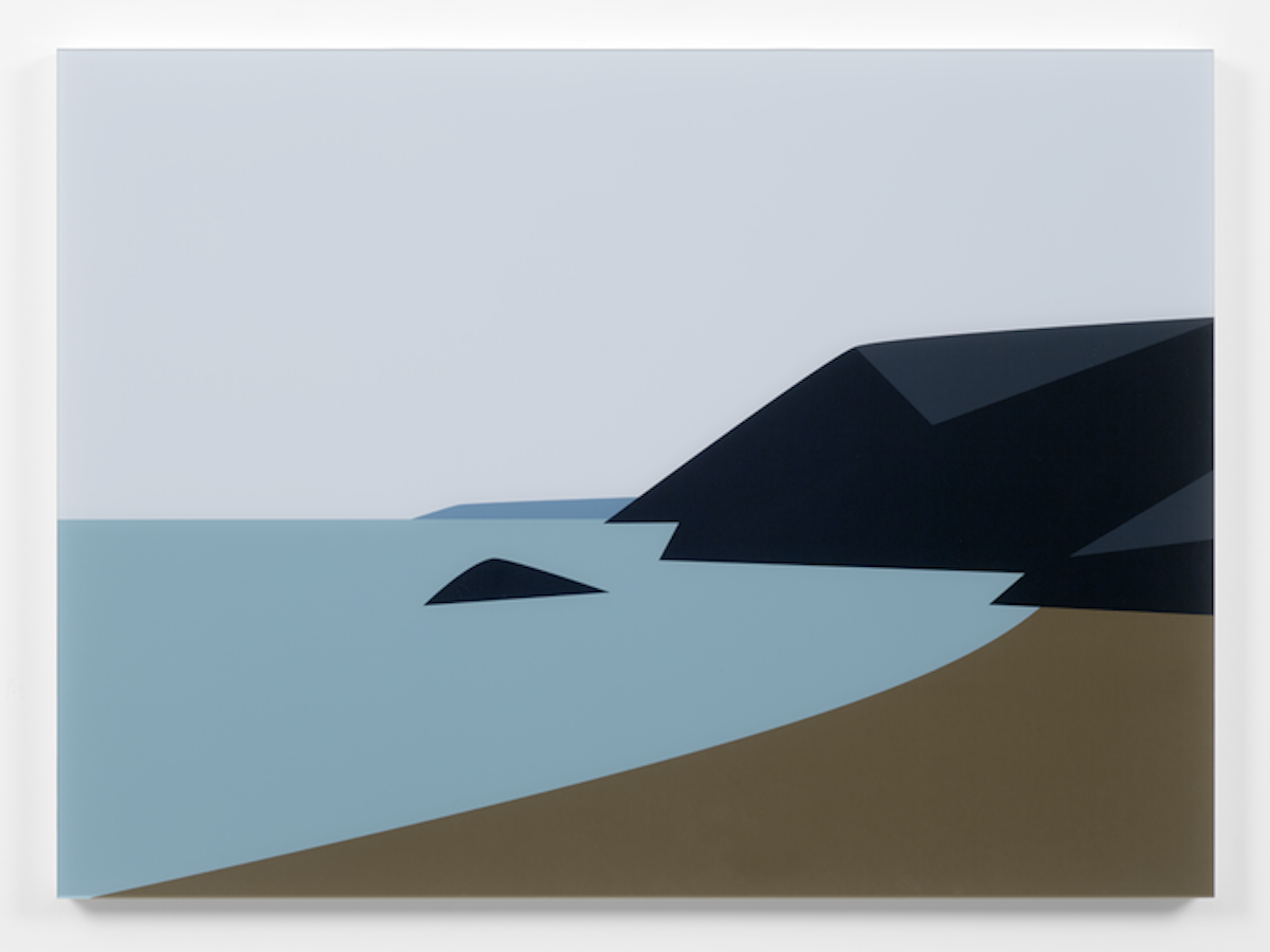 Julian Opie – Cornish Coast 2: Lantivet Bay, 2017 – Mixed média