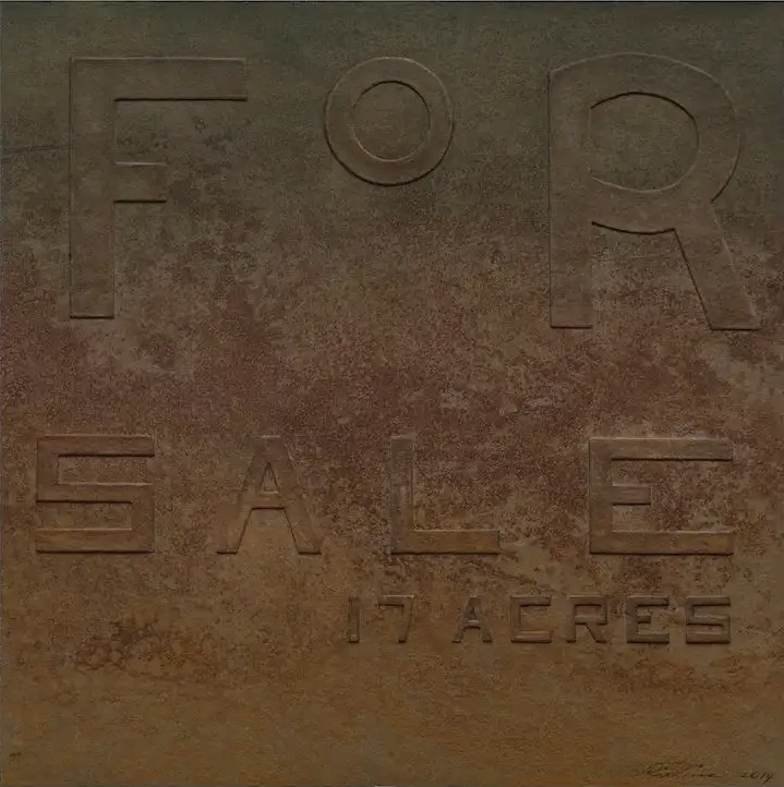 Ed Ruscha – For Sale 17 Acres (from Rusty Signs), 2014 – Gemengde techniek.