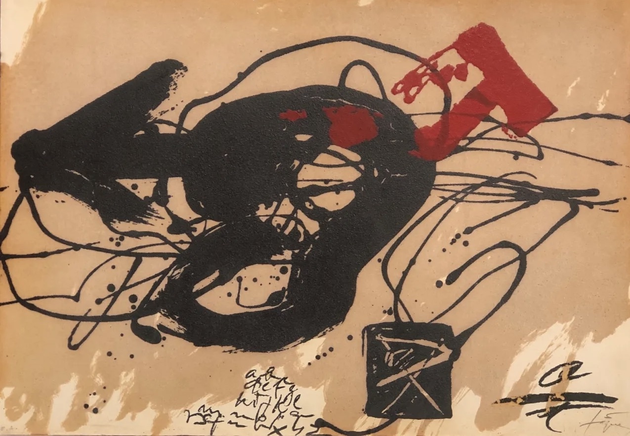 Antoni Tapies – Primer Congreso Nacional de Neuropedriatria, 1982 – Radierung