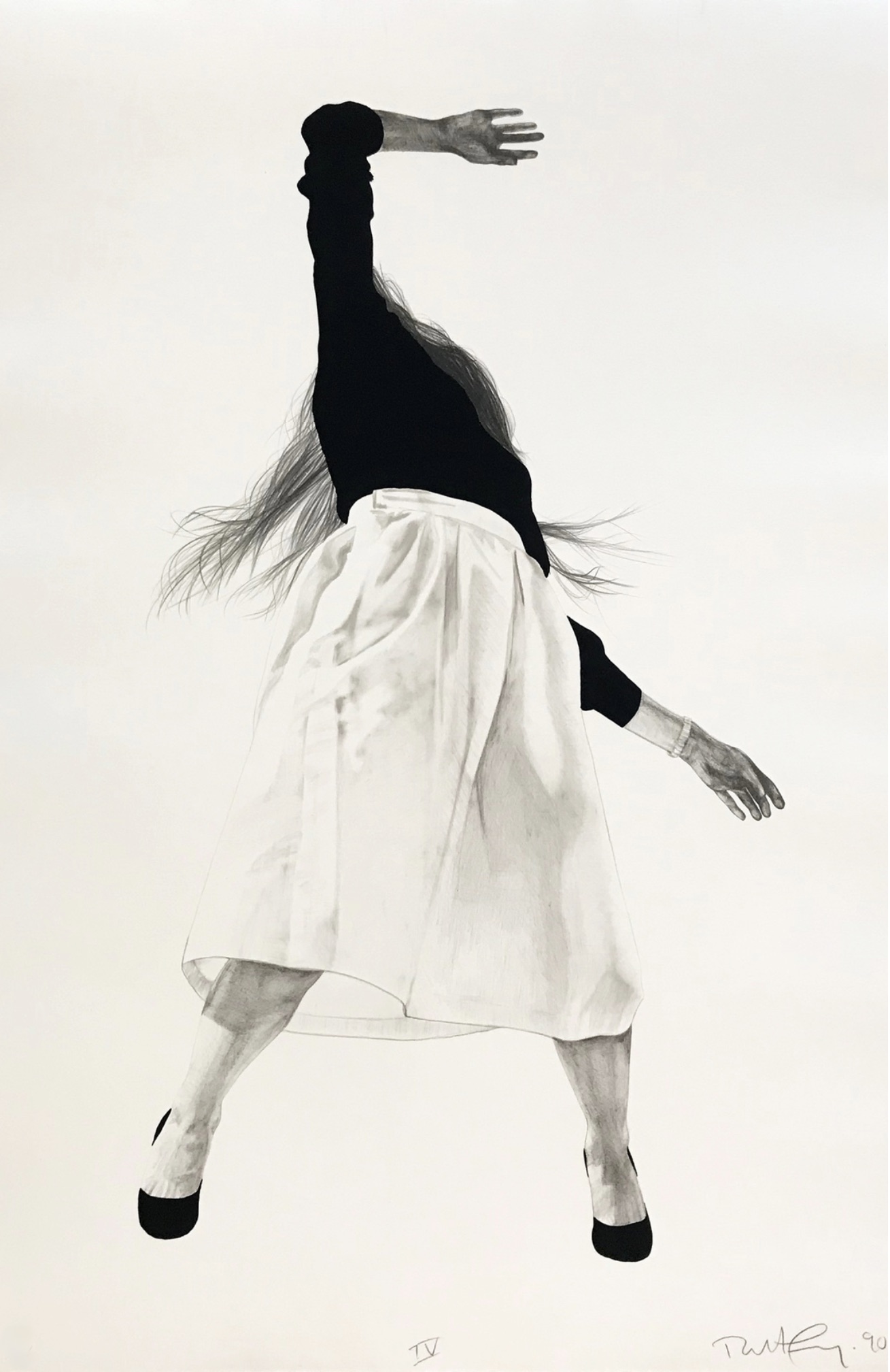 Robert Longo – Men in the Cities, Tokyo, Seibu Department Stores, Ltd. IV (Single Woman), 1990 – Litografía