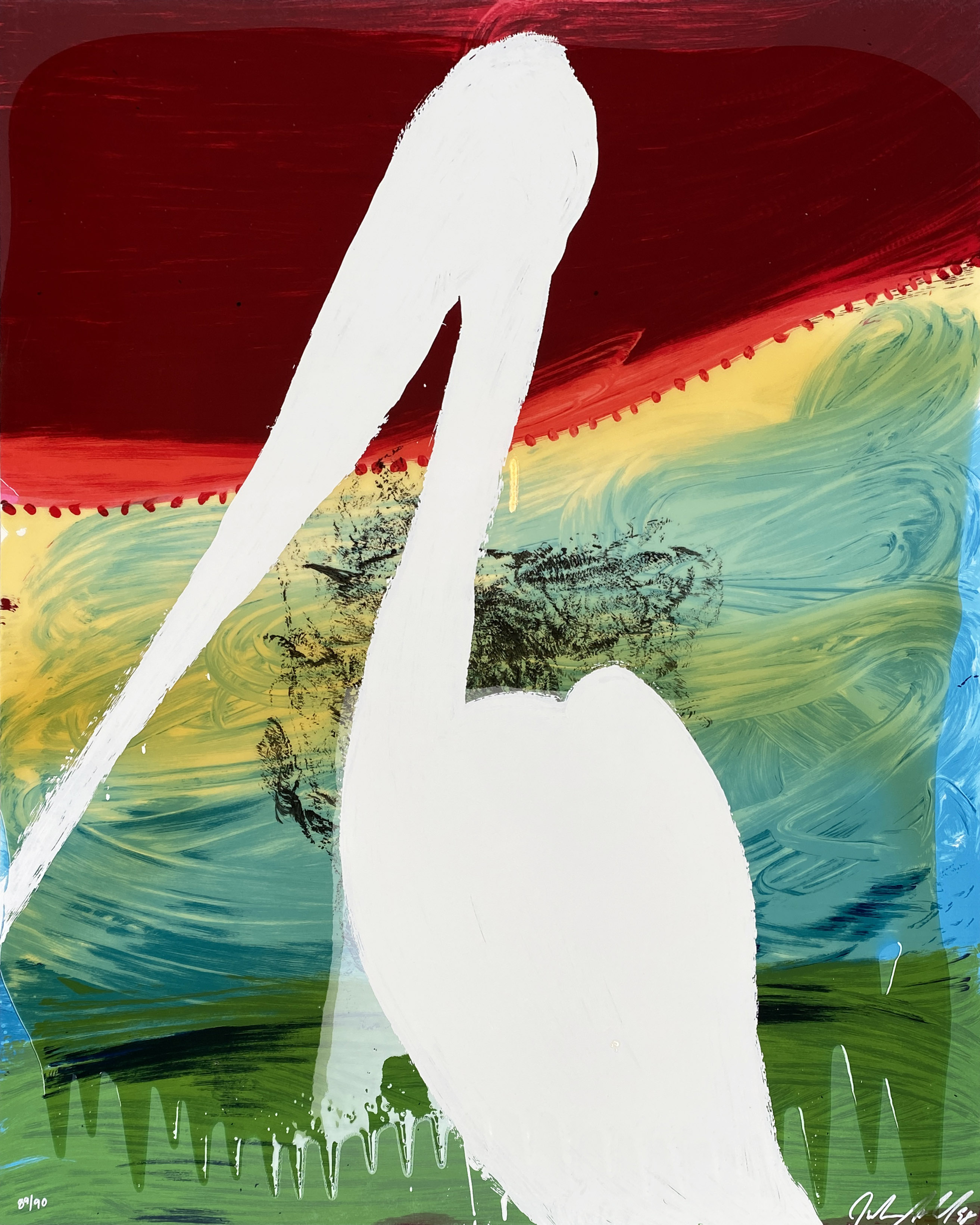 Julian Schnabel – Guiseppe (Brooding on the vast Abyss), 1998 – Zeefdruk