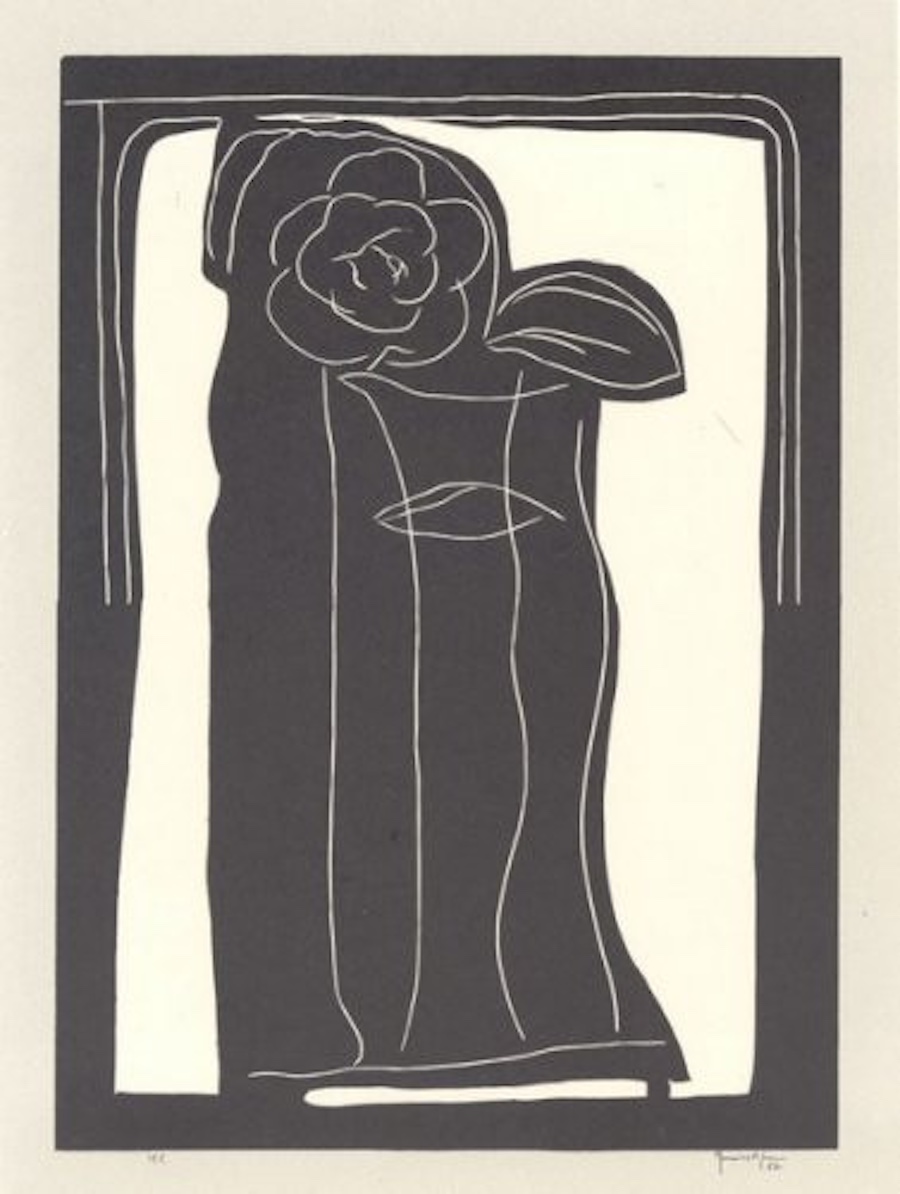 Joan Hernandez Pijuan – Gerro amb flors, 1987 – Linogravure