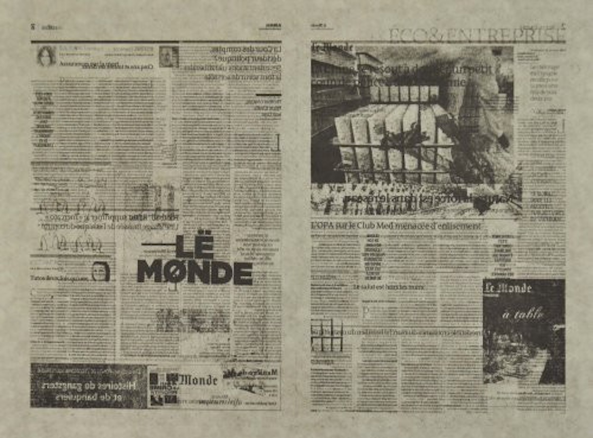 Jacob Kassay – Untitled 6/7 (Le Monde), 2013 – Lithographie