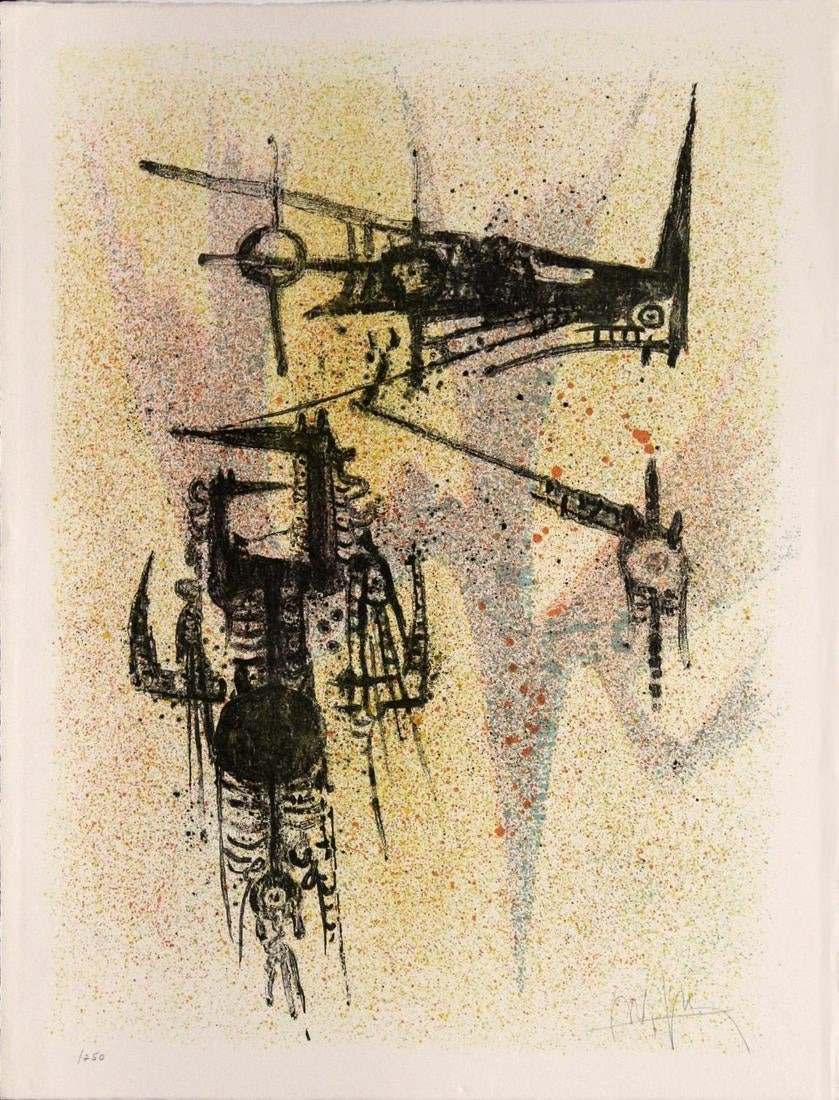 Wifredo Lam – Untitled (from the Flight), 1968 – Lithograph