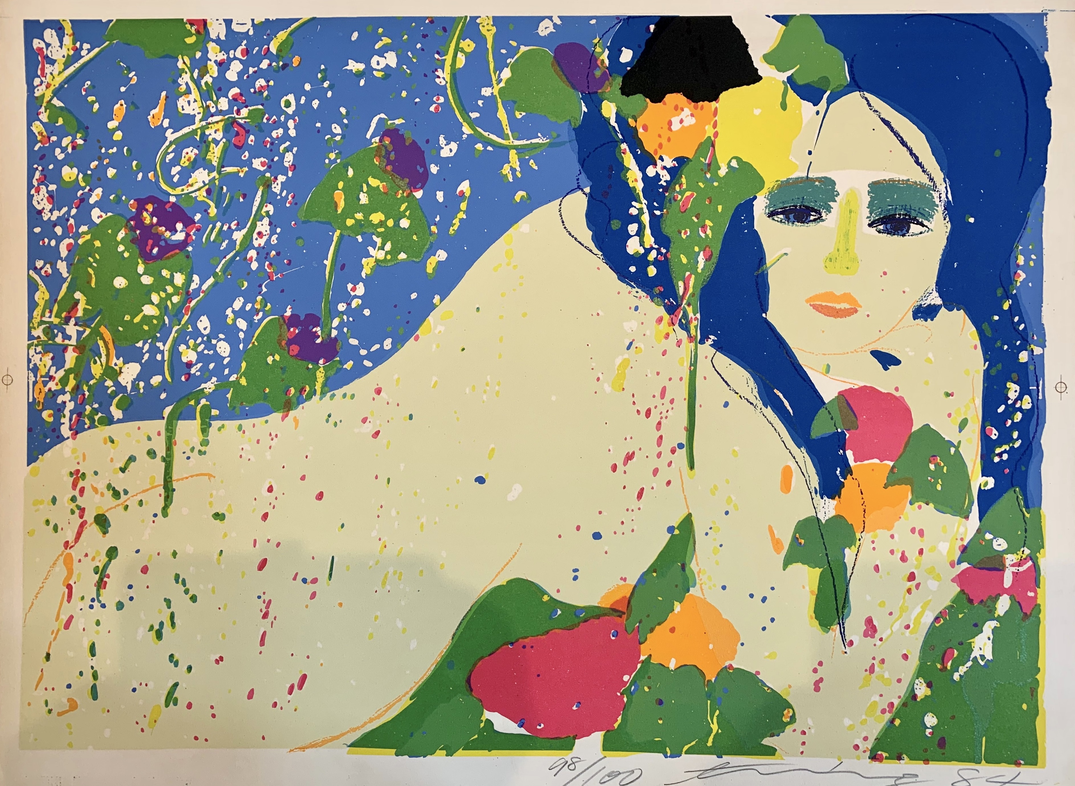 Walasse Ting – Lovely Nude, 1984 – Litografía