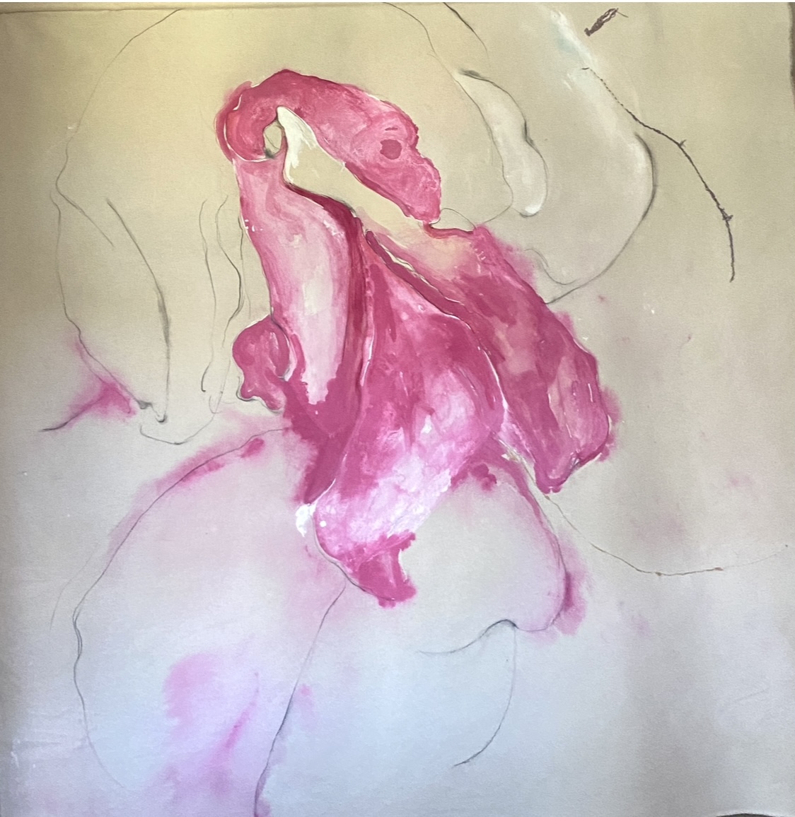 Eva Claessens – A Rose, 2024 – Técnica mixta