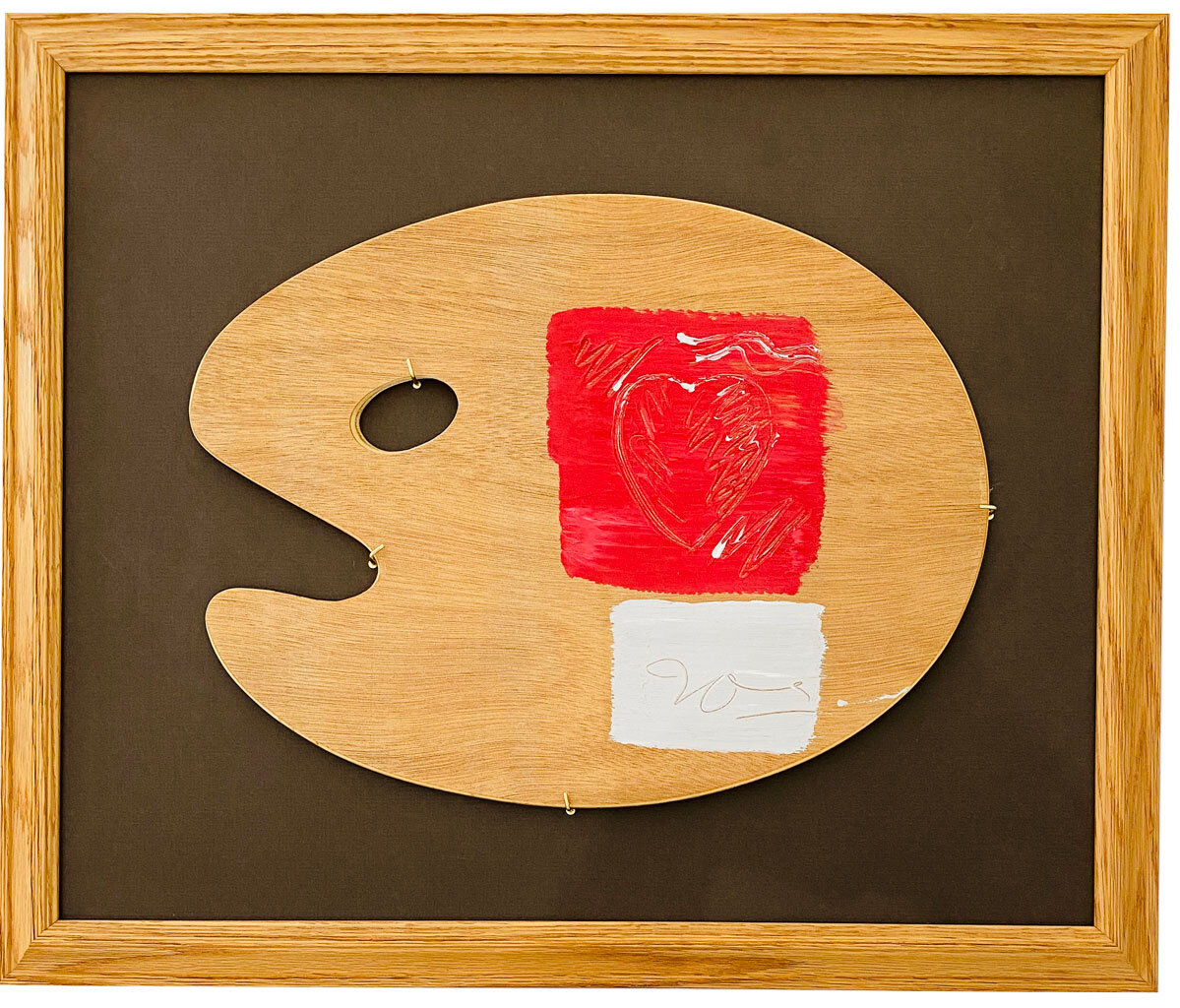 Jim Dine – Untitled - Artist Palette with Heart in Red, 1986 – Mixed Media