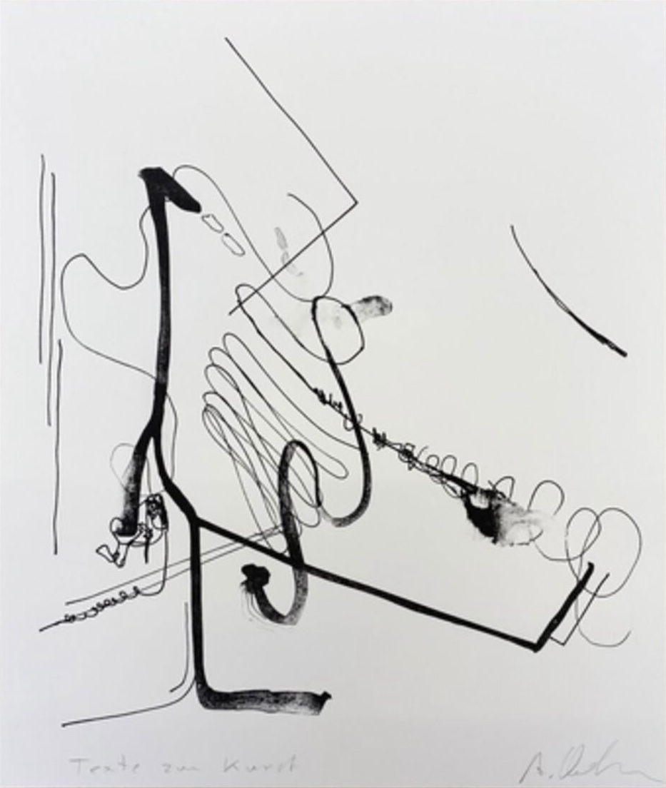 Albert Oehlen – Meditation on bureaucratic tendencies at TZK, 2020 – Lithografie