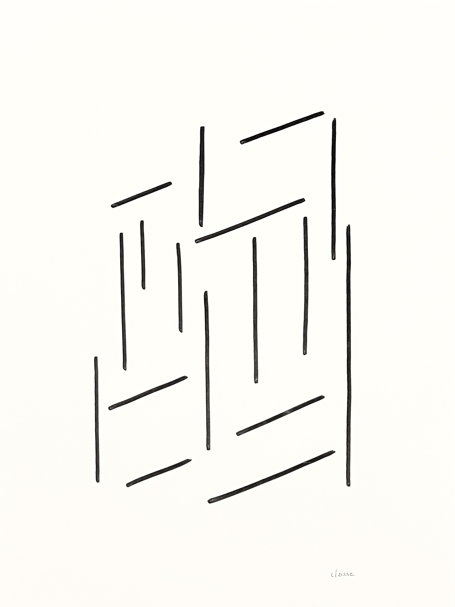 Geneviève Claisse – Lignes, 2000 – Acryl auf Leinwand