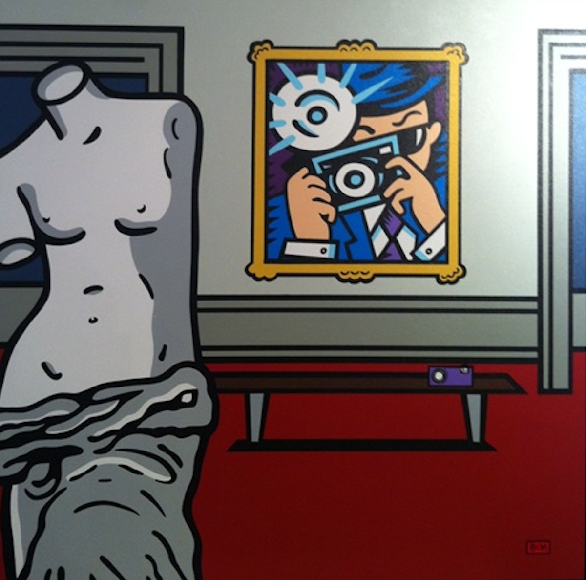 Burton Morris – Museum Interior - Venus, 2010 – Acrílico Sobre Lienzo