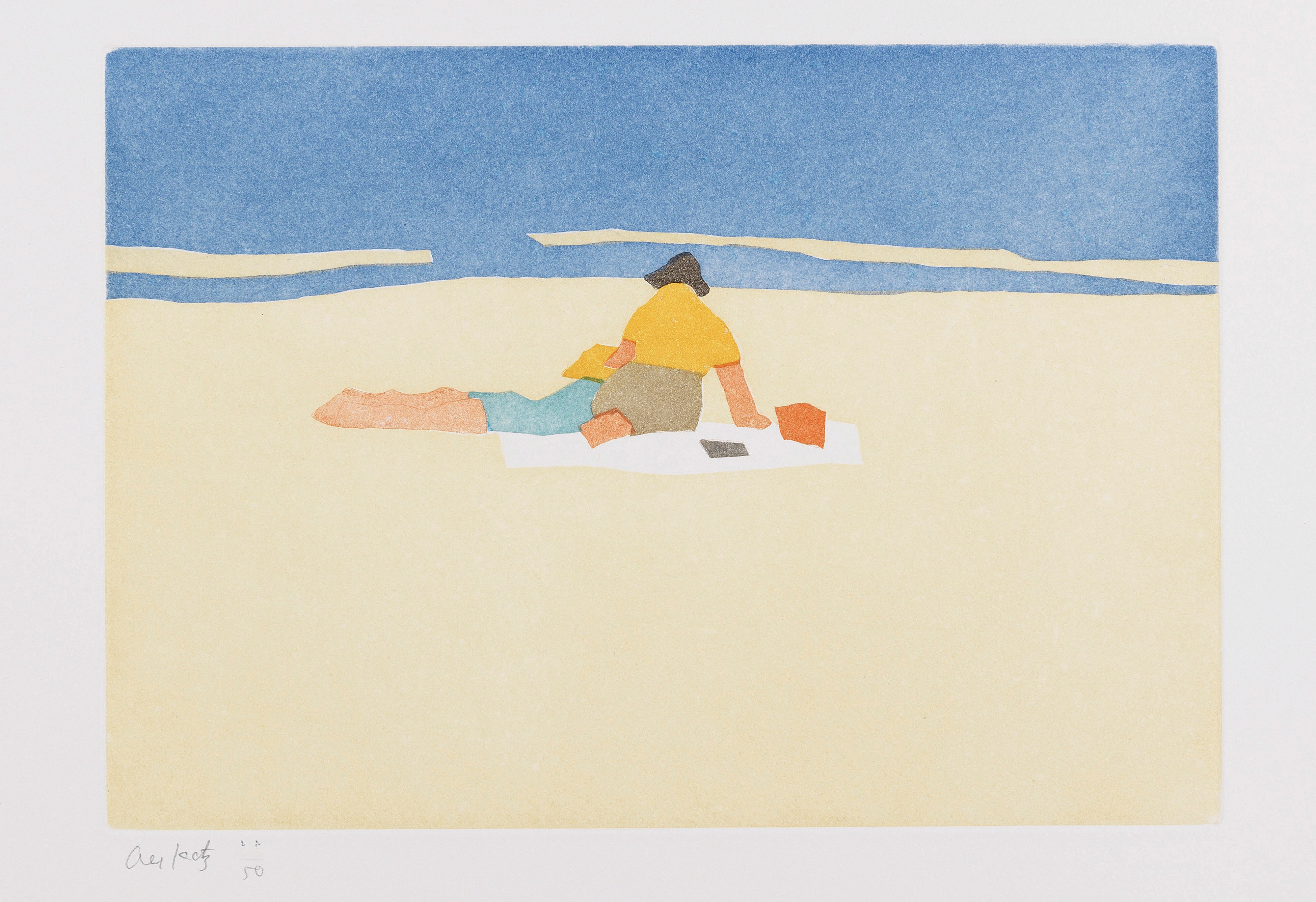 Alex Katz – Figures on beach, 2008 – Aquatint
