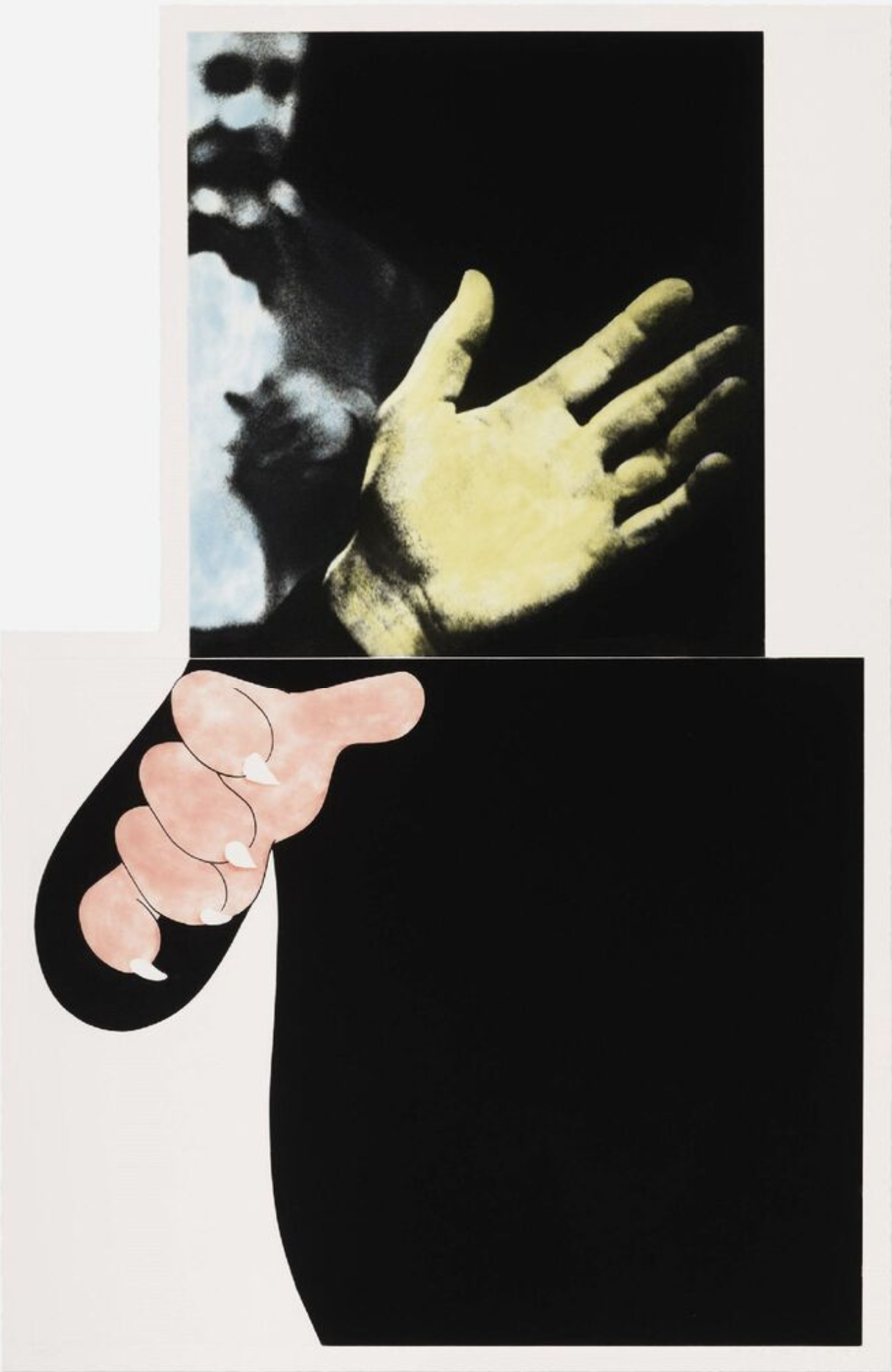 John Baldessari – Two Hands (With Distant Figure), 1989-1990 – Técnica mixta