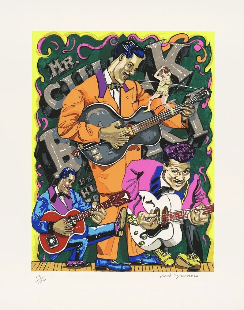 Red Grooms – Mr. Chuck Berry, 1978 – Collage
