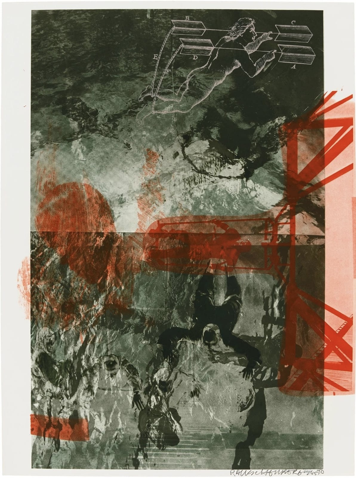 Robert Rauschenberg – Bait (Stoned Moon Series), 1970 – Lithographie