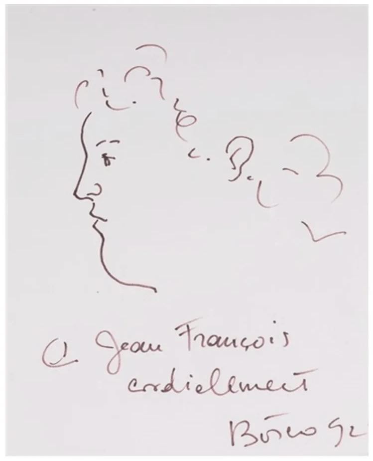Fernando Botero – Profile de Jeune Homme, 1992 – Stift und Tinte