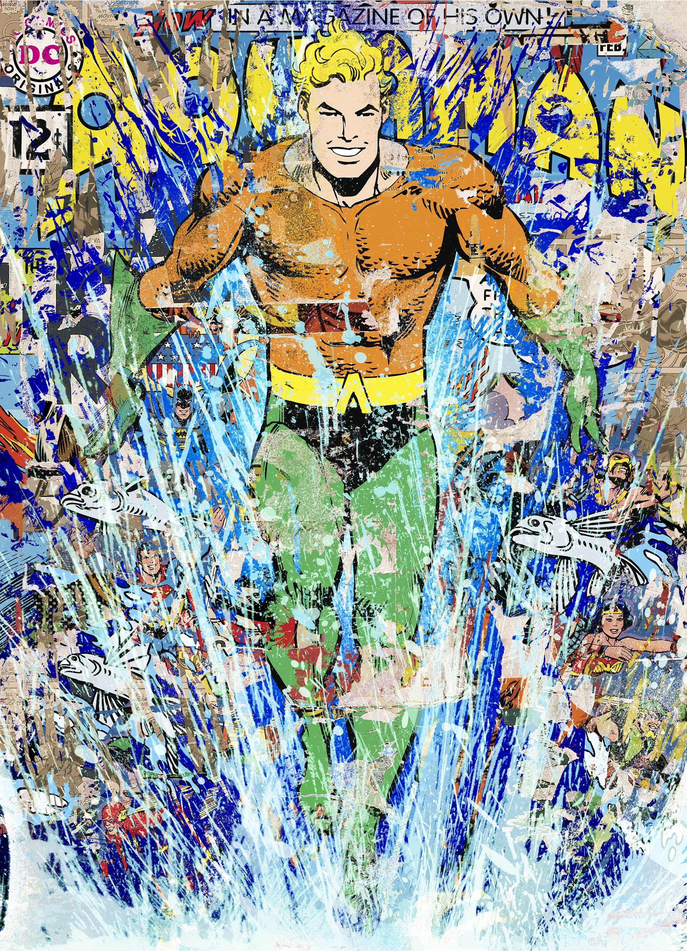 Mr. Brainwash – Aquaman, 2018 – Sérigraphie (Screen-print)