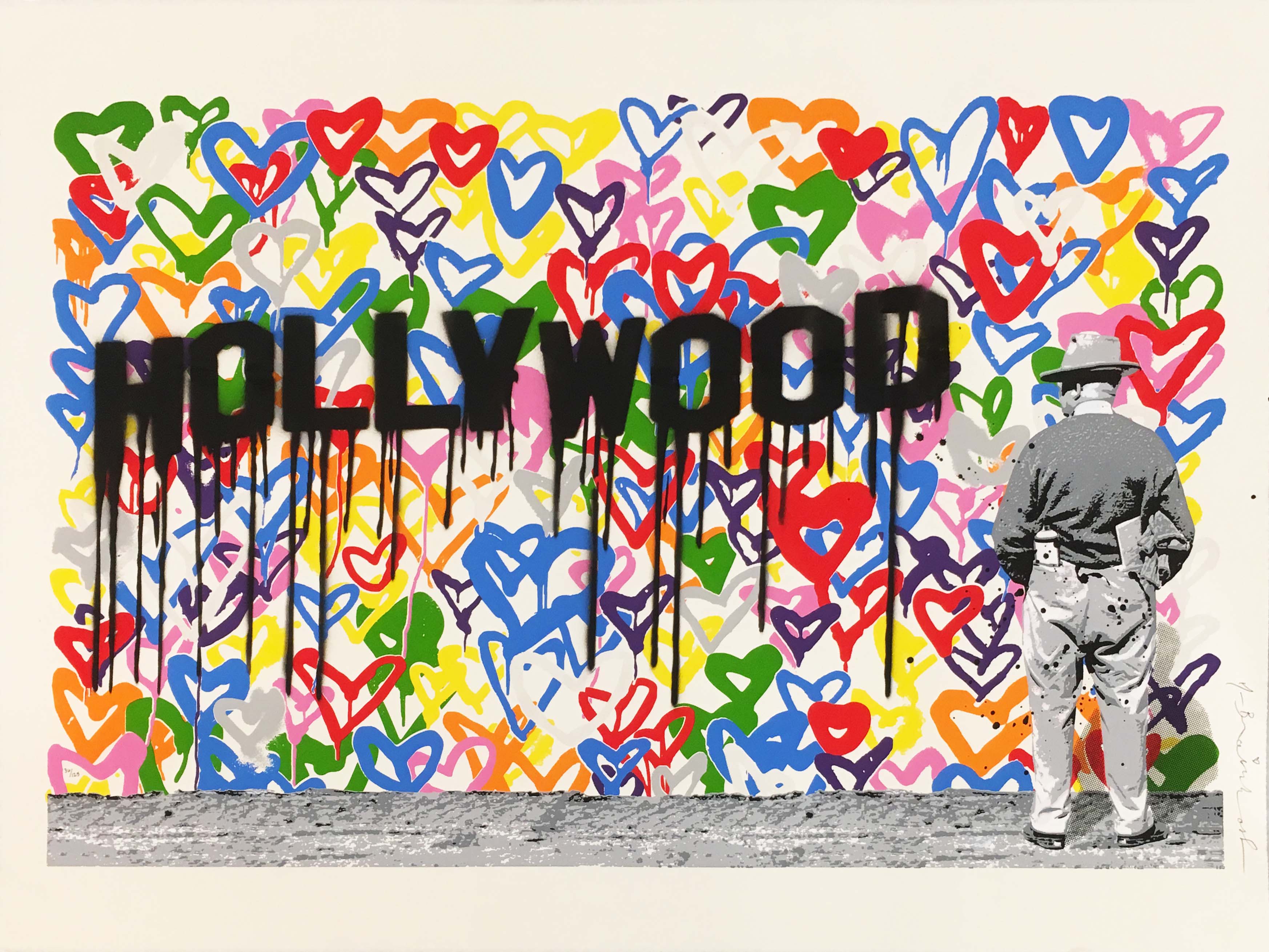 Mr. Brainwash – Hollywood, 2016 – Zeefdruk