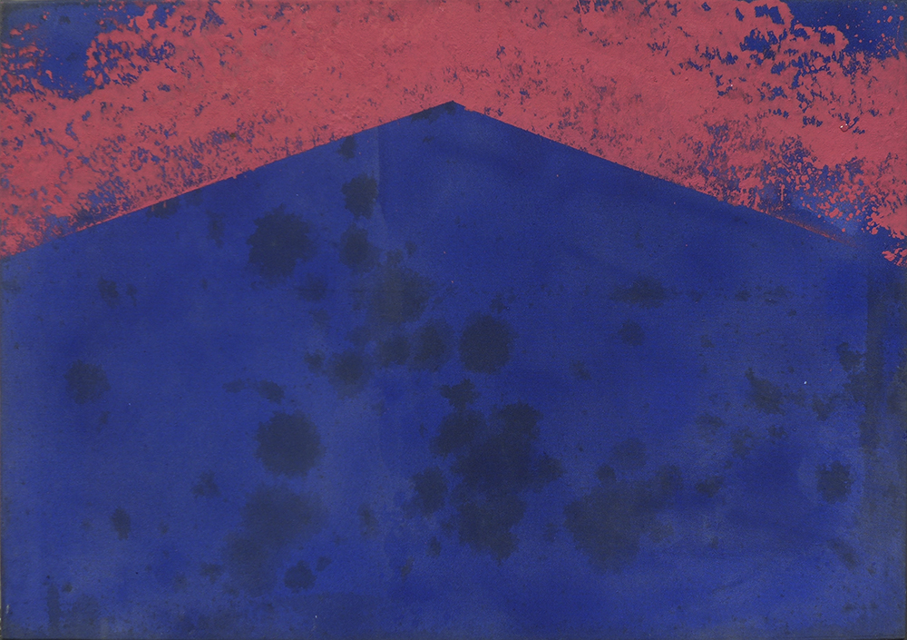 Alfons Borrell – Untitled (Crimson Edge and Indigo Field), 2000 – Mixed Media