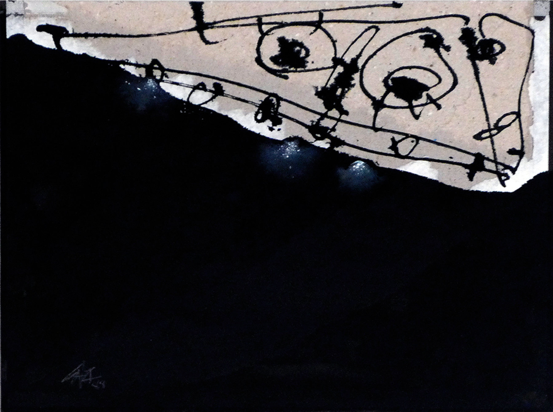 Antonio Saura – El perro de Goya I, 1988 – Gemengde techniek.
