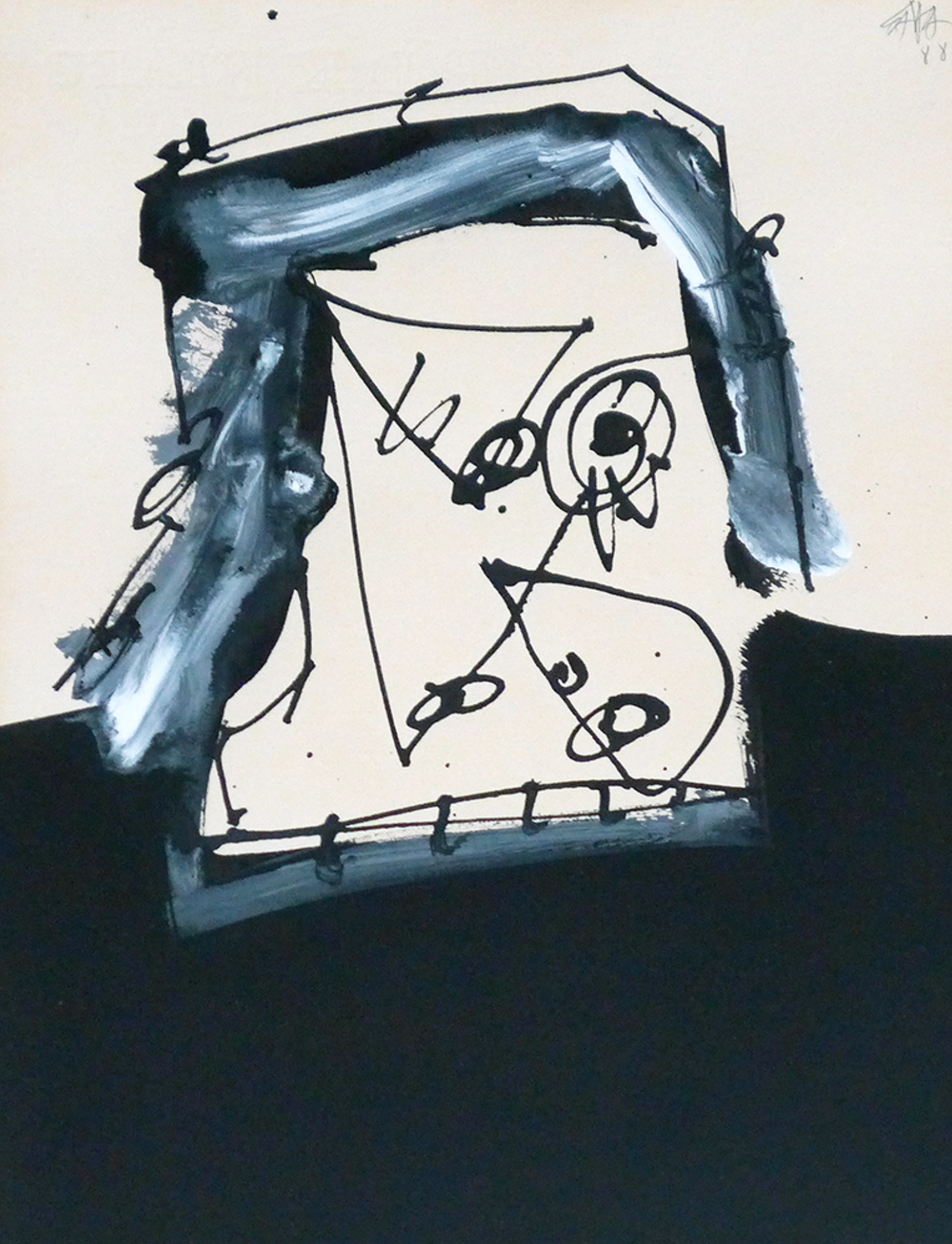Antonio Saura – Personaje, 1998 – Mischtechnik