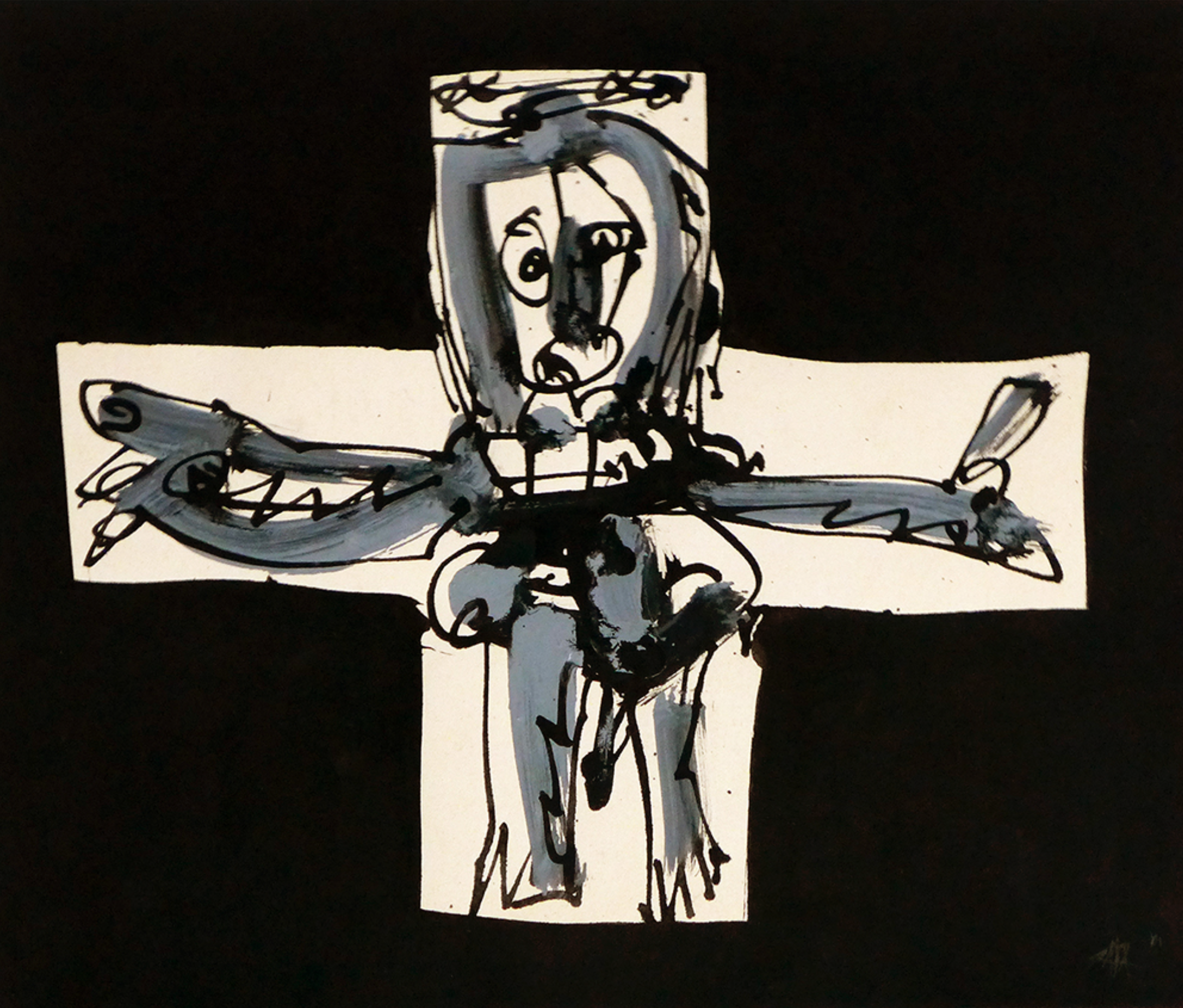 Antonio Saura – Crucifixión, 1981 – Mischtechnik