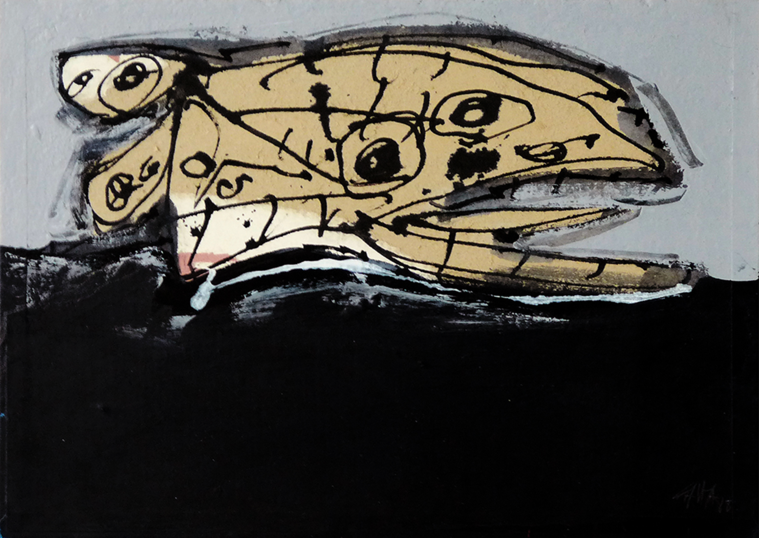 Antonio Saura – El perro de Goya II, 1988 – Mischtechnik