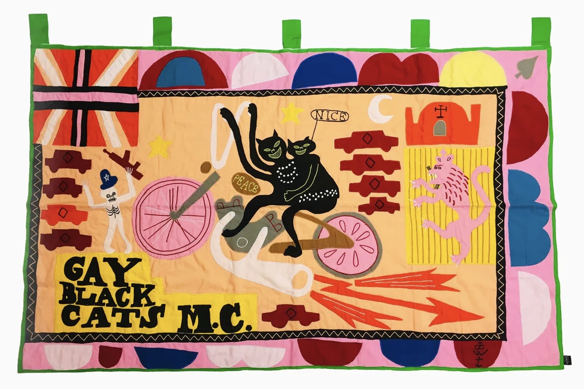 Grayson Perry – Gay Black Cats MC, 2017 – Mixed média