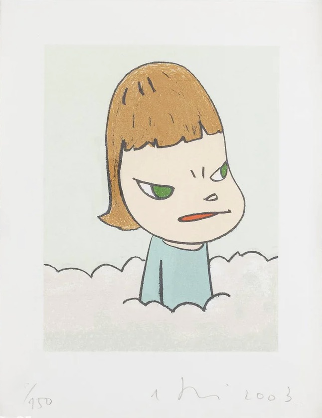 Yoshitomo Nara – In the Cloud, 2003 – Lithographie